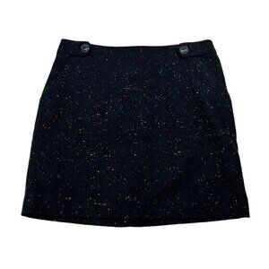 Outback Red Womens Above Knee A-Line Skirt Black Speckled Size 6 Lined